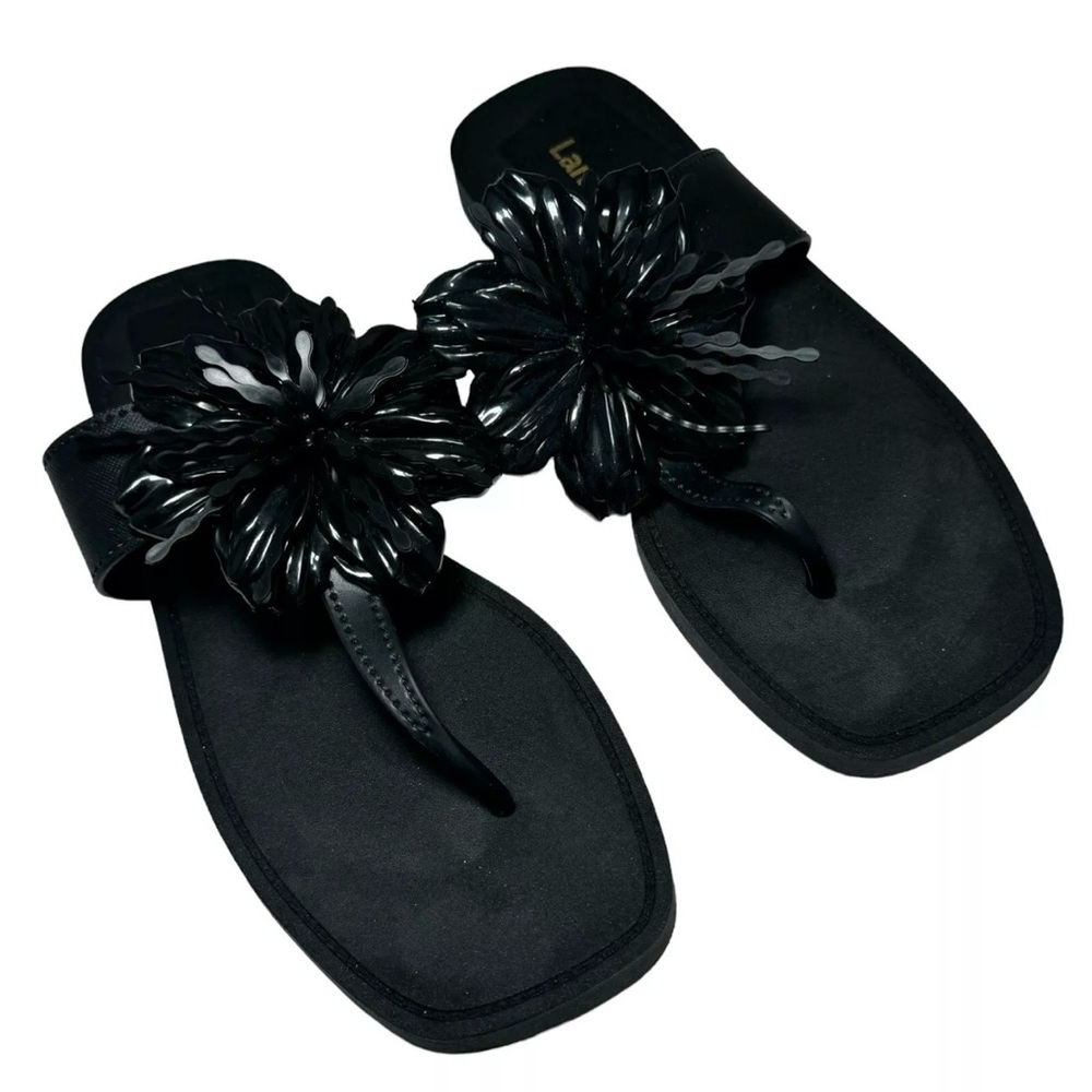 Larroude Hibiscus Sandals